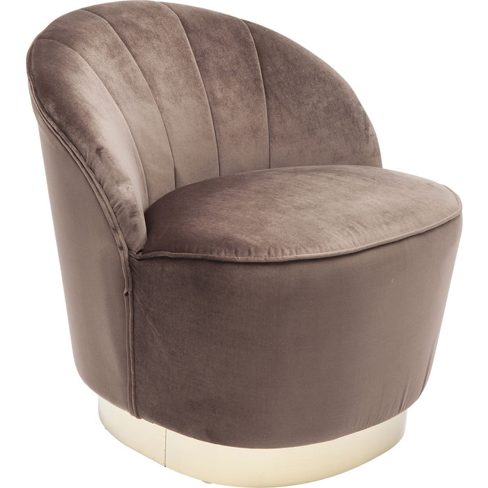 POLTRONA S/BRACO TECIDO SUEDE MARROM