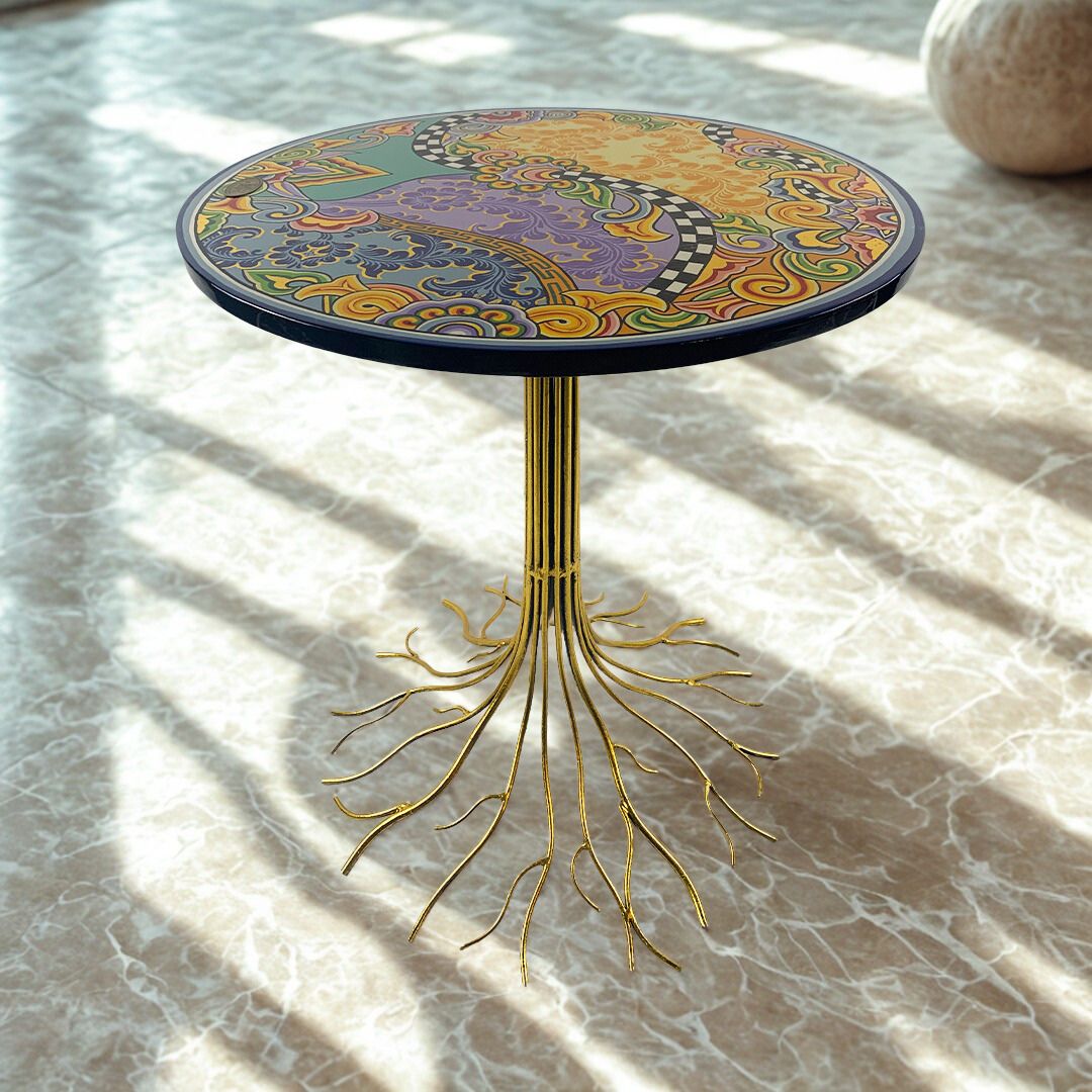 MESA LATERAL REDONDA MALAGA METAL TOMS DRAG