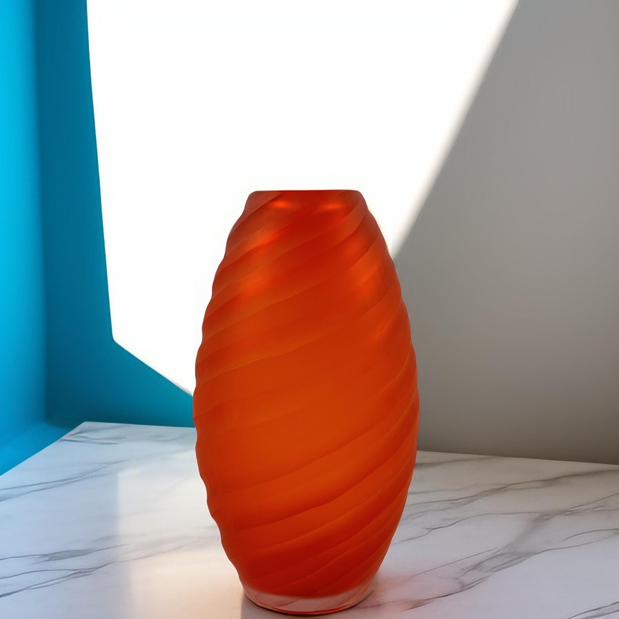 VASO TWISTER CRISTAL LARANJA FOSCO FORMIA