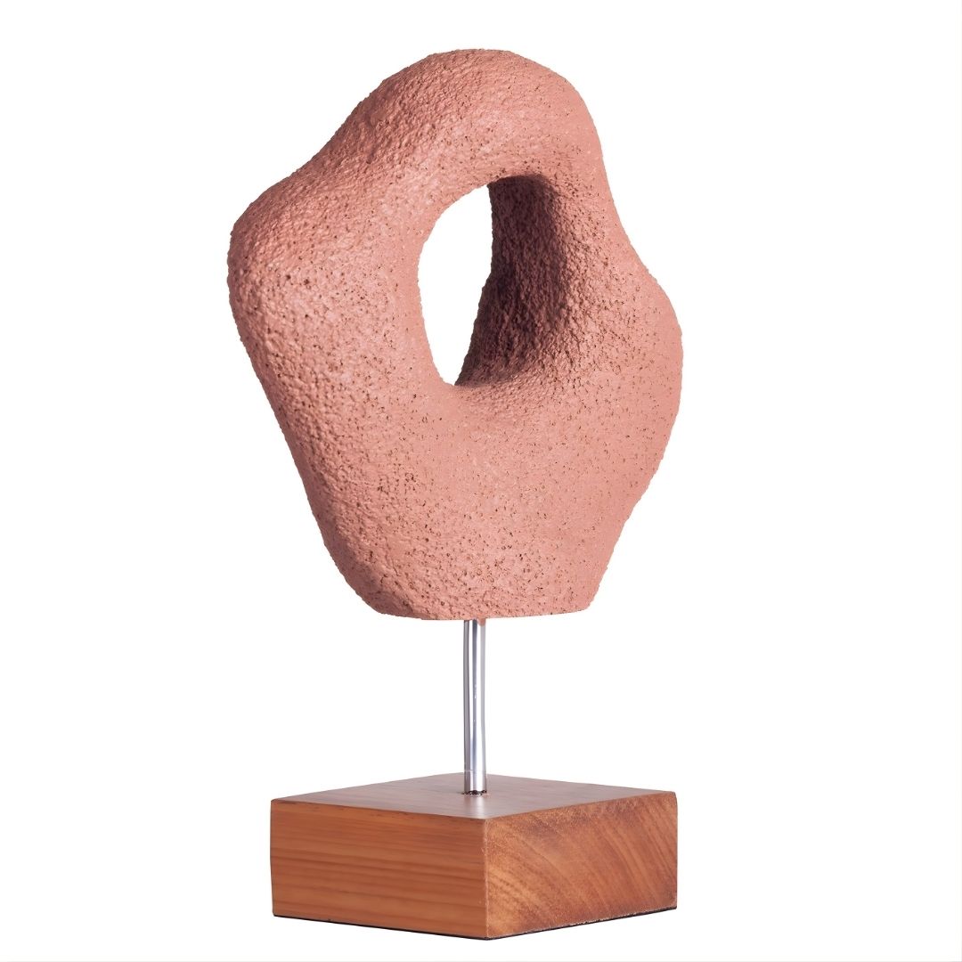 ESCULTURA NUVEM NO PEDESTAL RESINA  ROSE MODALI DESIGN