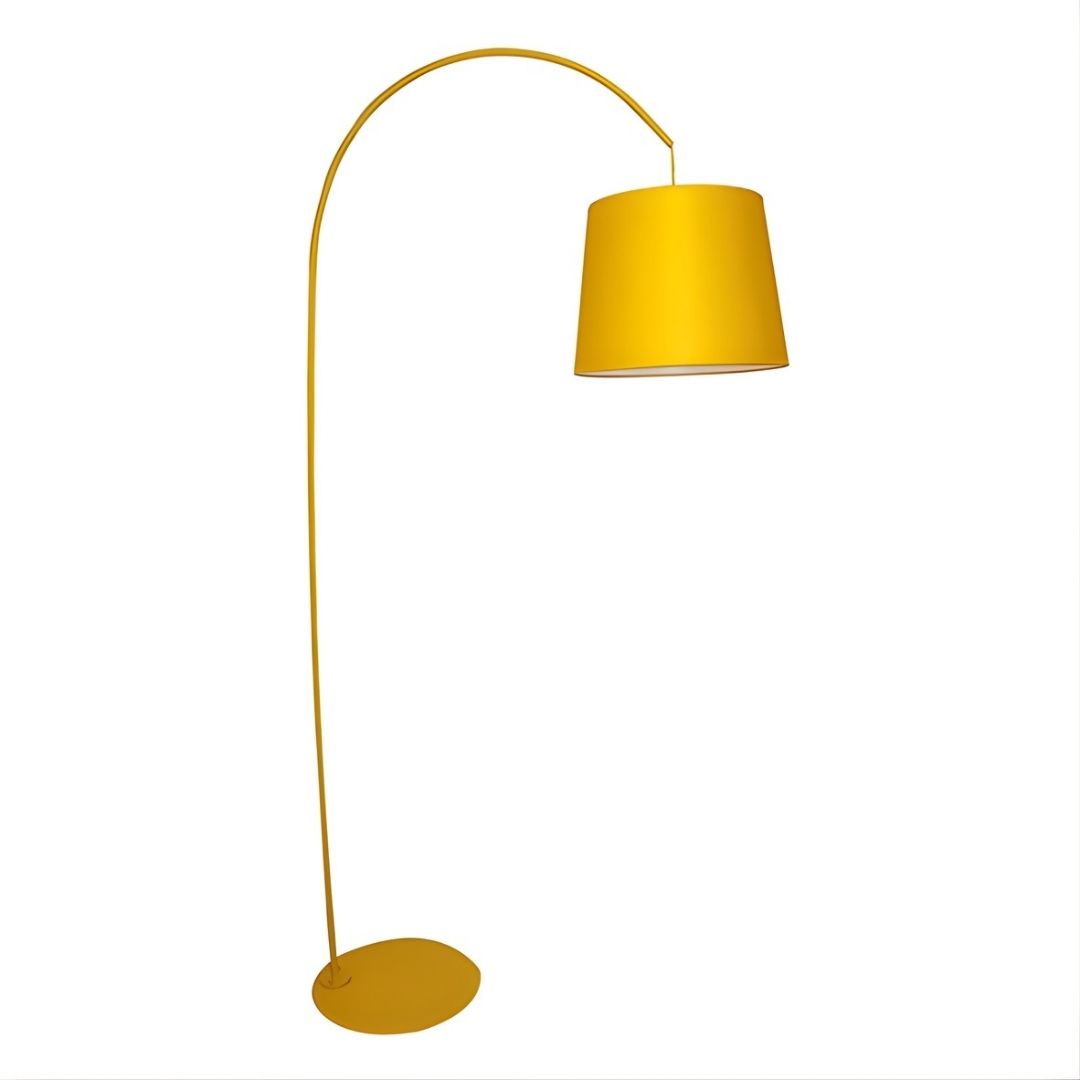LUMINARIA CHAO BRITISH METAL E CUPULA  AMARELO MODALI DESIGN