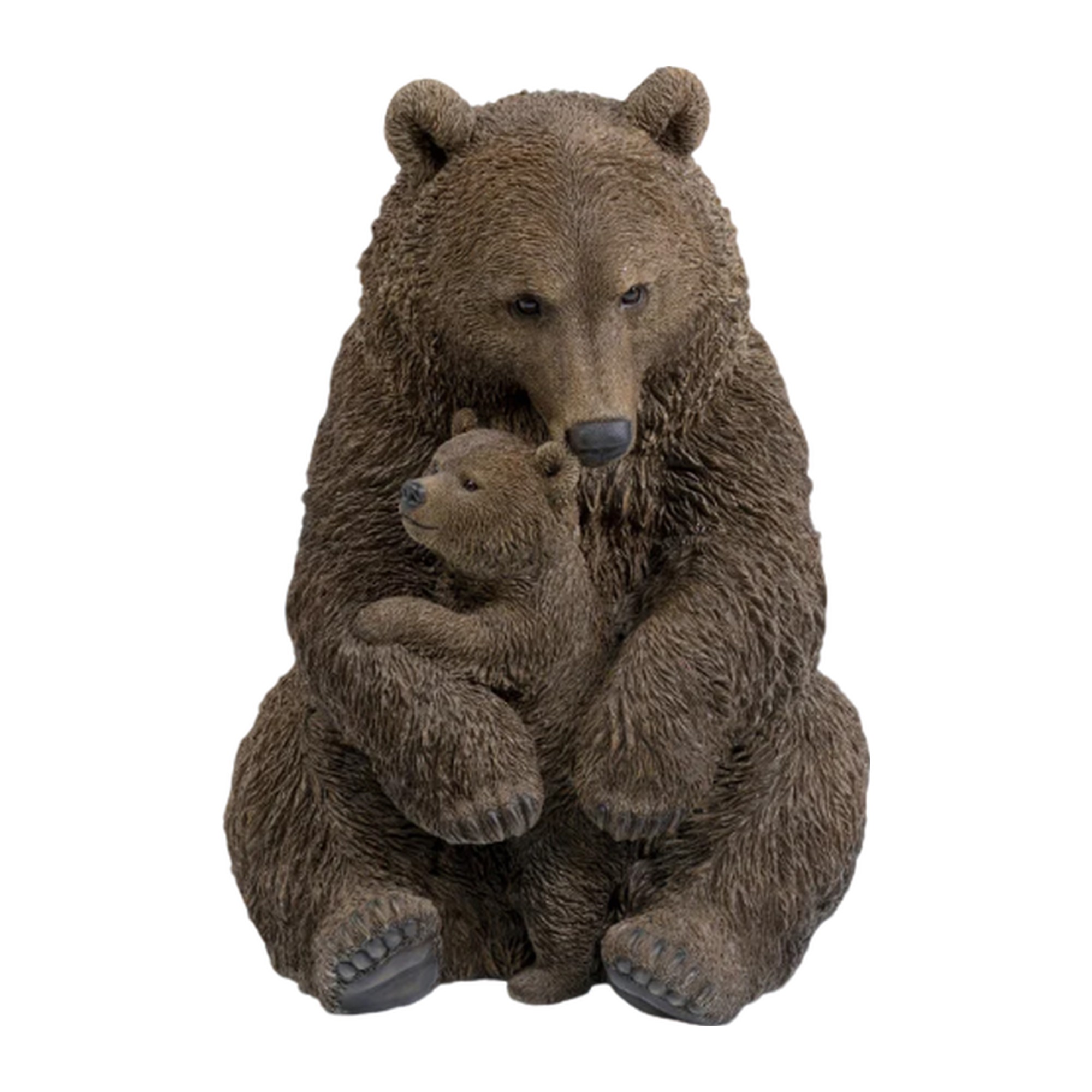 ESCULTURA  ABRACO URSO FAMILIA RESINA 