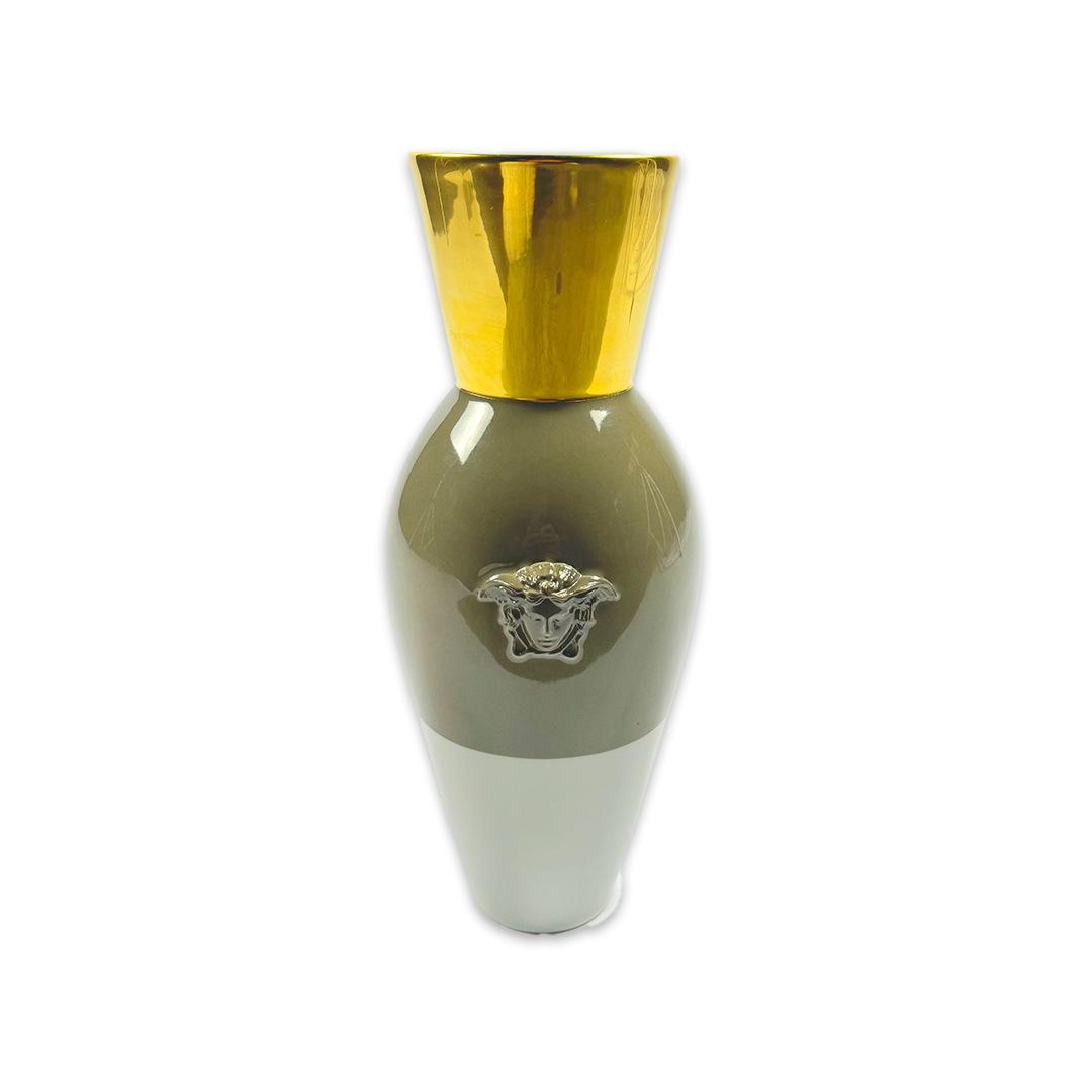 VASO VERSACE NYMPH GOLD TAUPE PORCELANA
