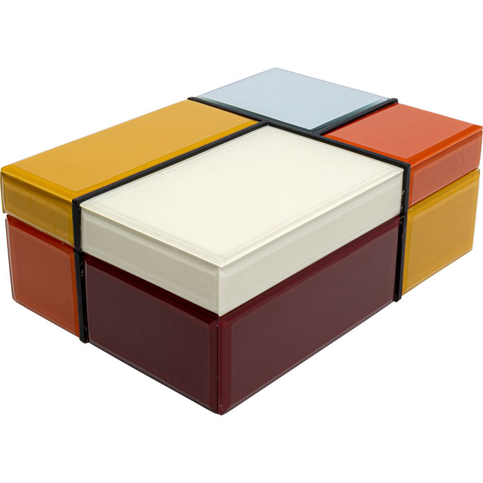 CAIXA KLEIN RETANGULAR VIDRO COLORIDO 