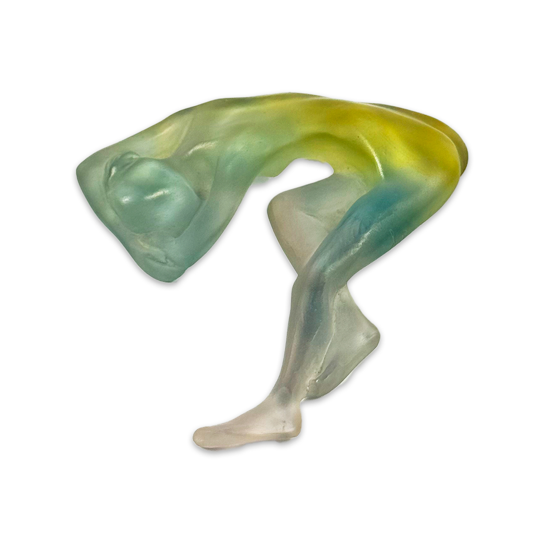 ESCULTURA MORPHEE CRISTAL AMBAR/AZUL DAUM