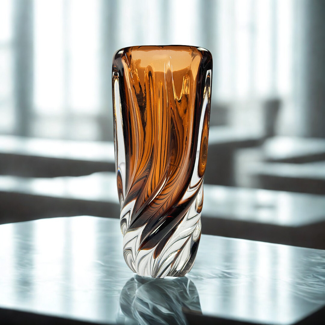 VASO BATTLO ALTO CRISTAL TABACO FORMIA