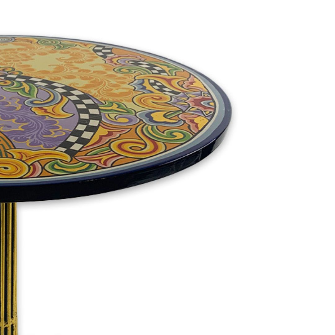 MESA LATERAL REDONDA MALAGA METAL TOMS DRAG