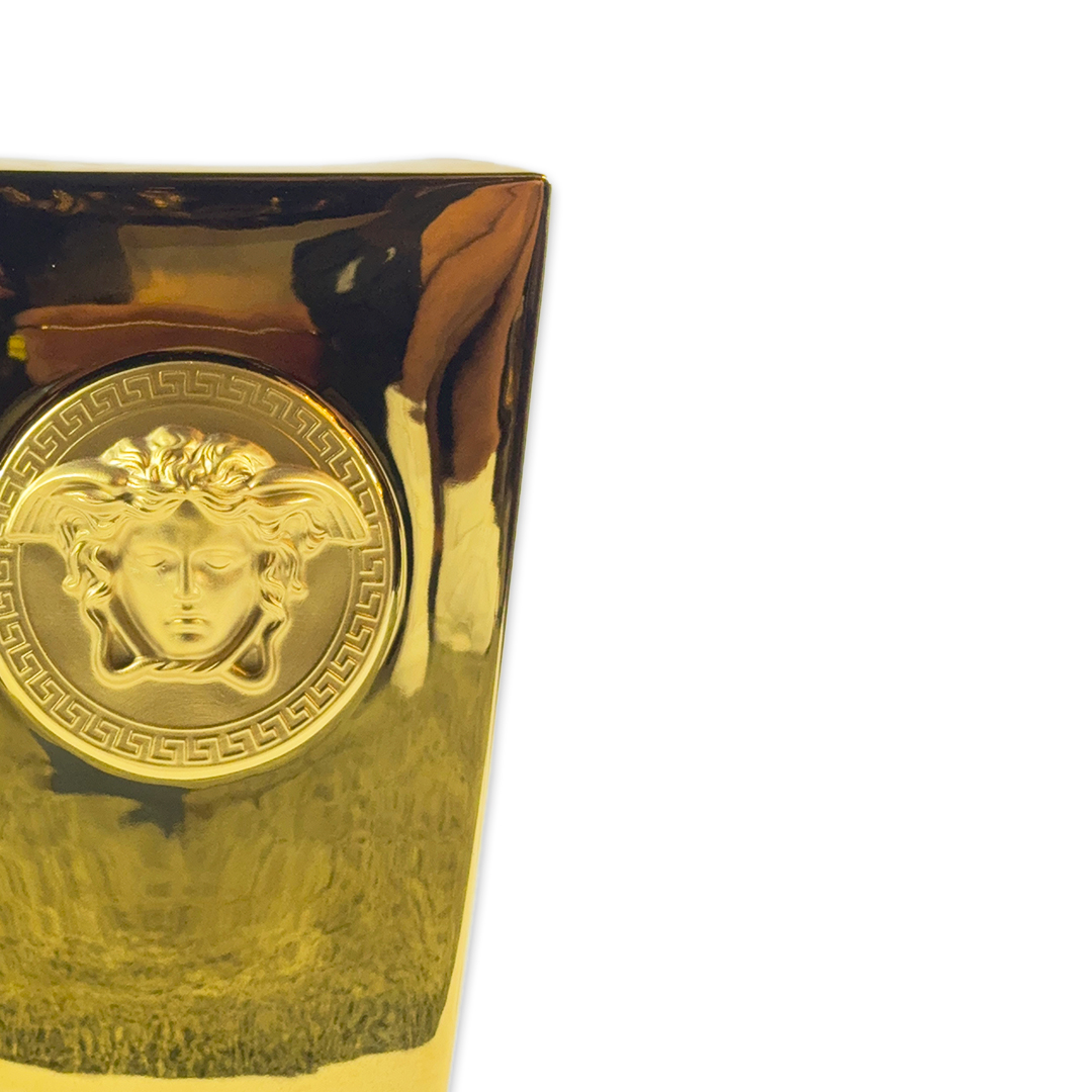 VASO VERSACE MEDUSA  PORCELANA DOURADO