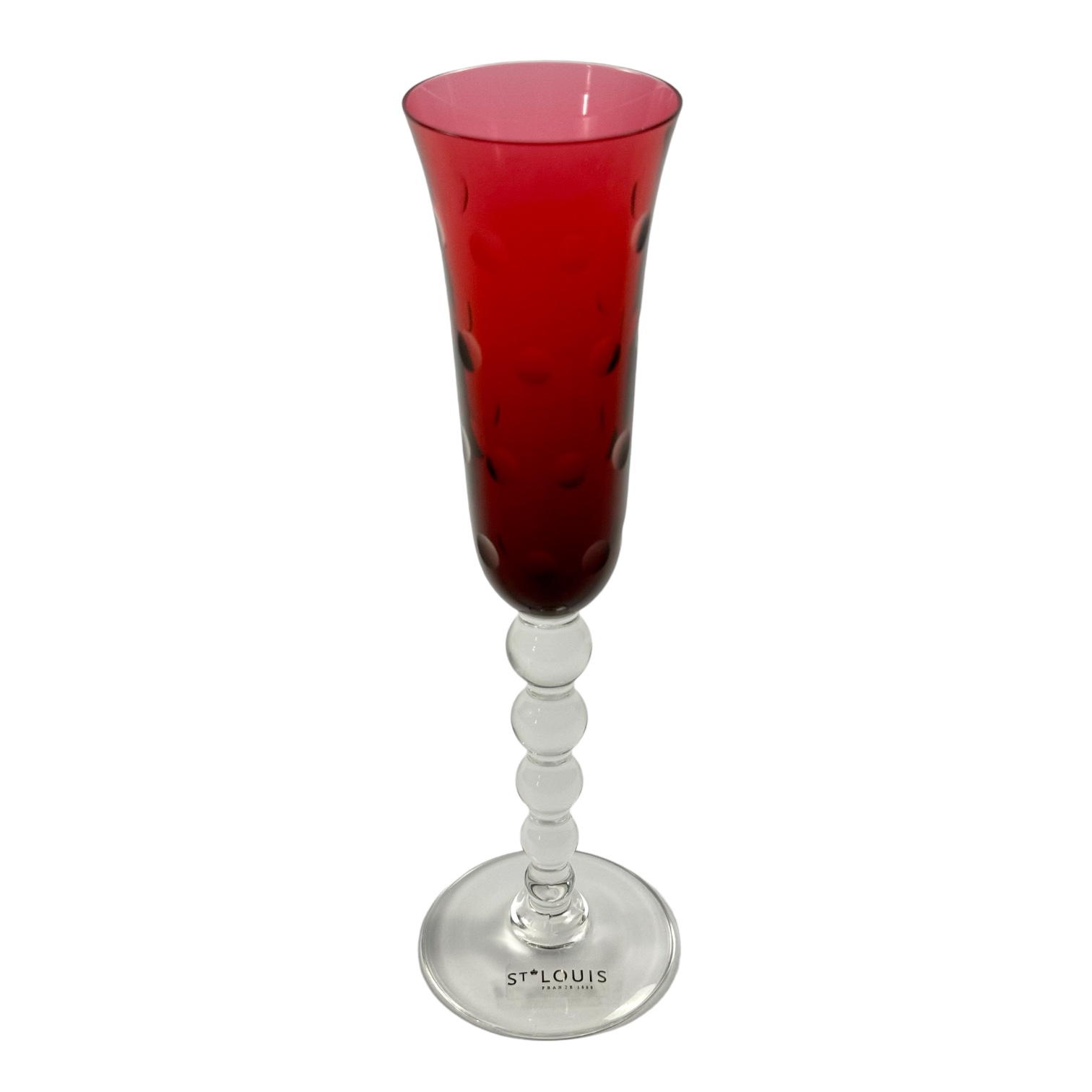 TACA CHAMPANHE BUBBLES CRISTAL VERMELHO, SAINT LOUIS