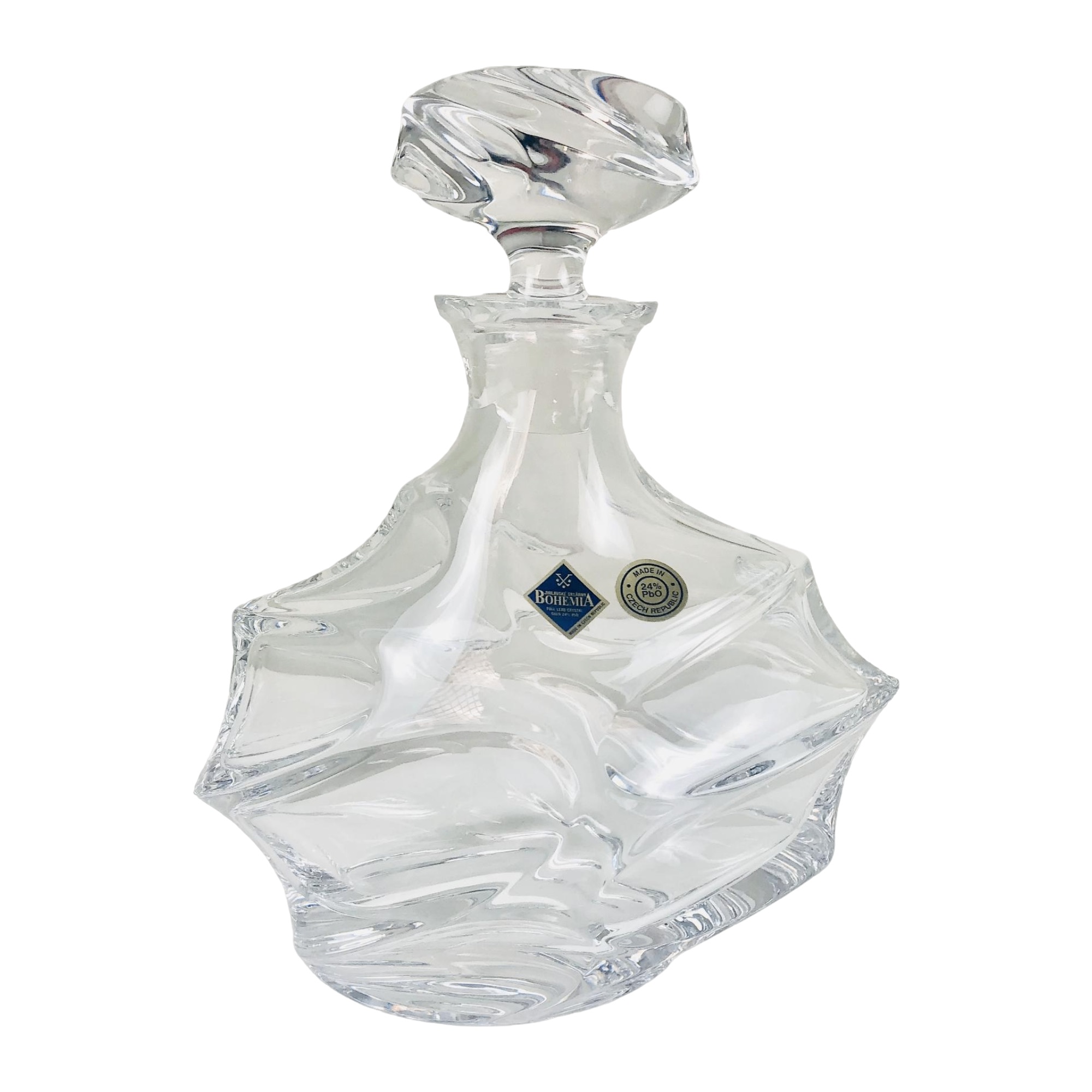 GARRAFA CALYPSO CRISTAL TRANSPARENTE JIHLAVA BOHEMIA