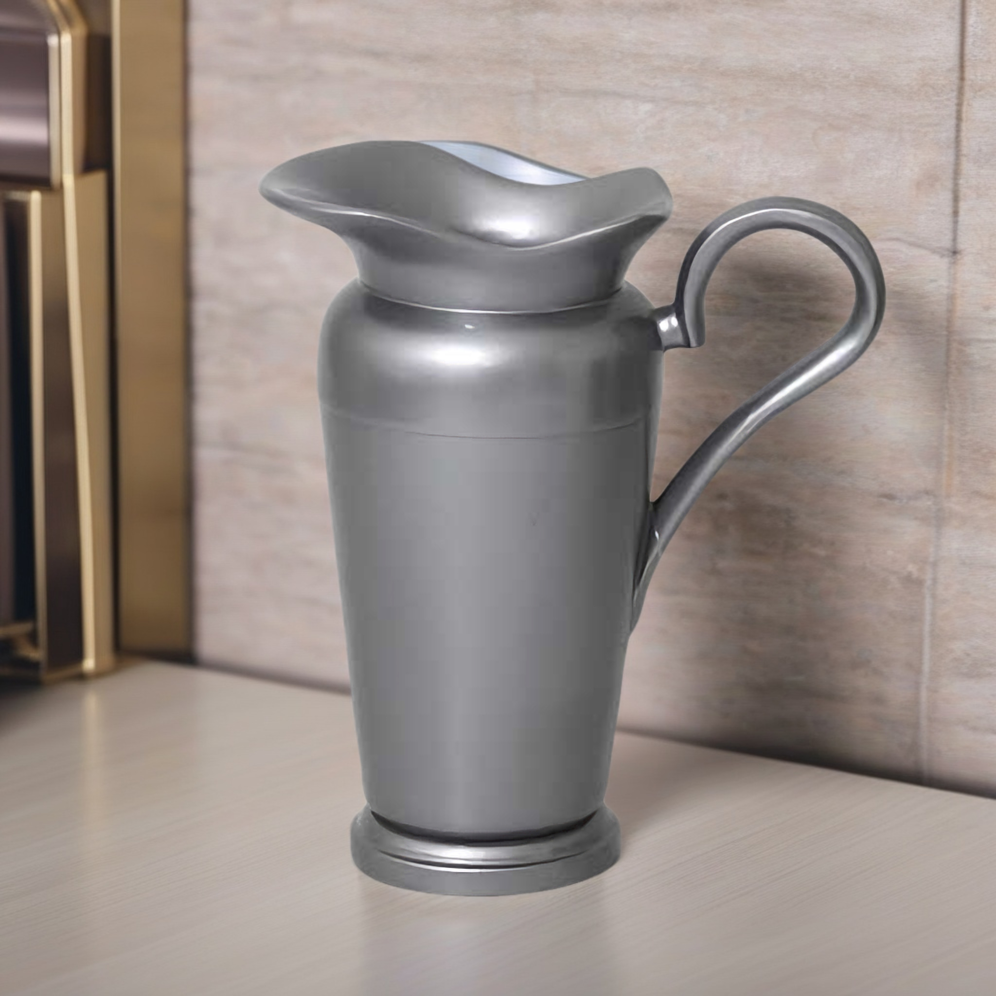 VASO JARRA MARIA ANTONIETA RESINA PRATEADO MODALI DESIGN