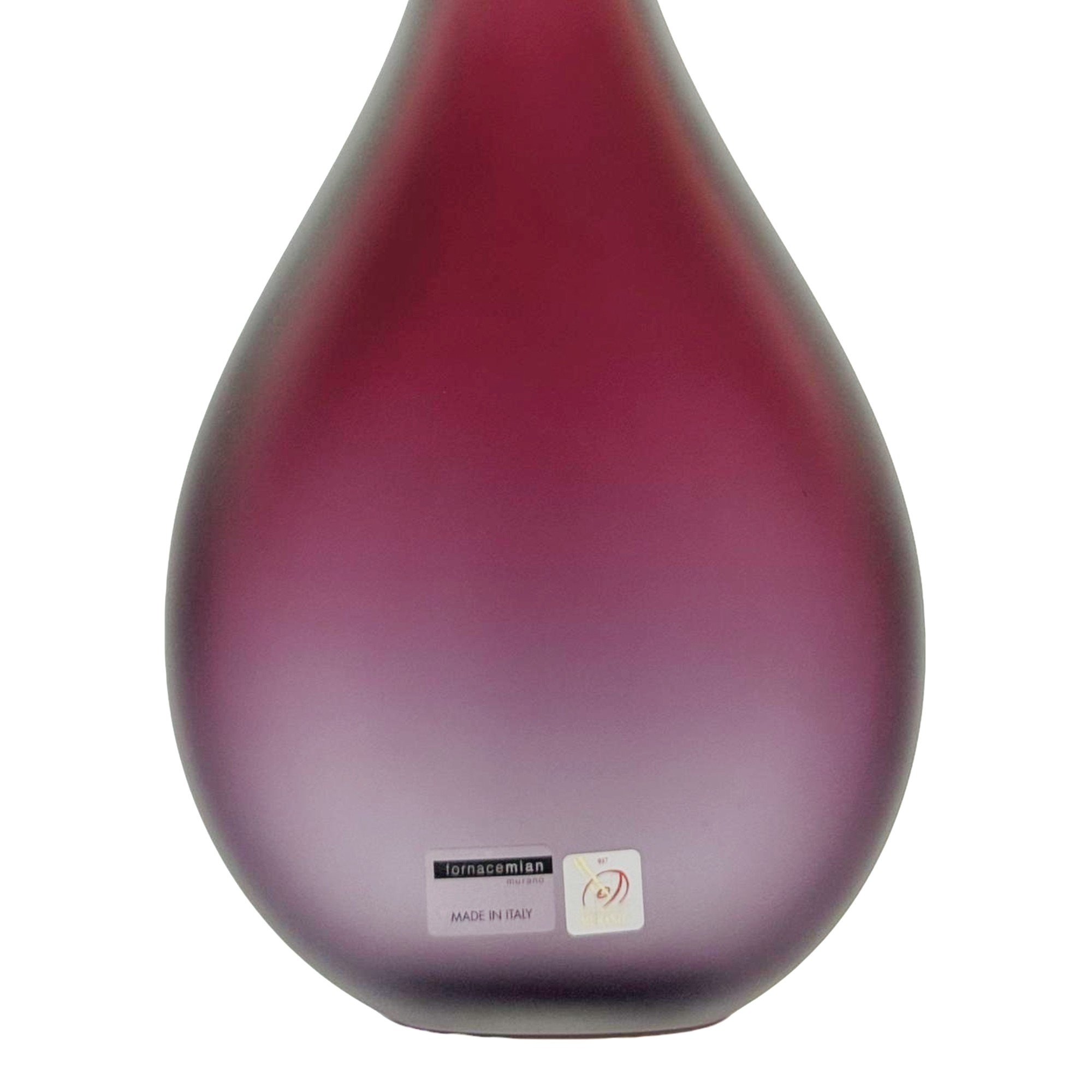 VASO BRINA GLAZED CRISTAL VERMELHO/ACO FOSCO