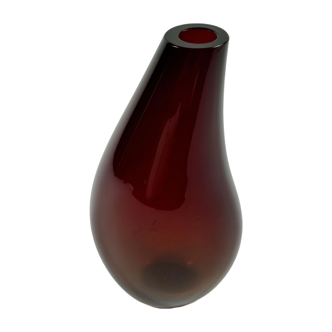 VASO AVENA TALL CRISTAL VERMELHO/AÇO FORMIA
