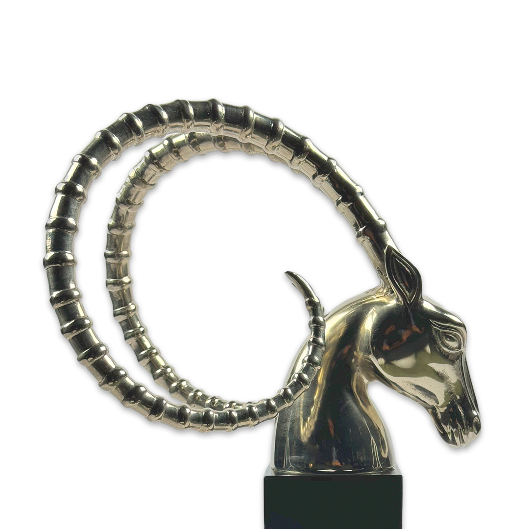 ESCULTURA CERVO HIGHLAND METAL PRATEADO VAN ROON