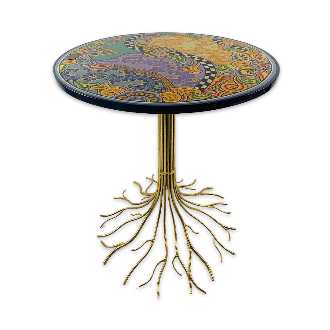 MESA LATERAL REDONDA MALAGA METAL TOMS DRAG