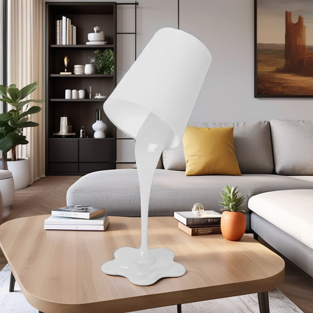 ABAJOUR LATA DE TINTA RESINA BRANCO MODALI DESIGN