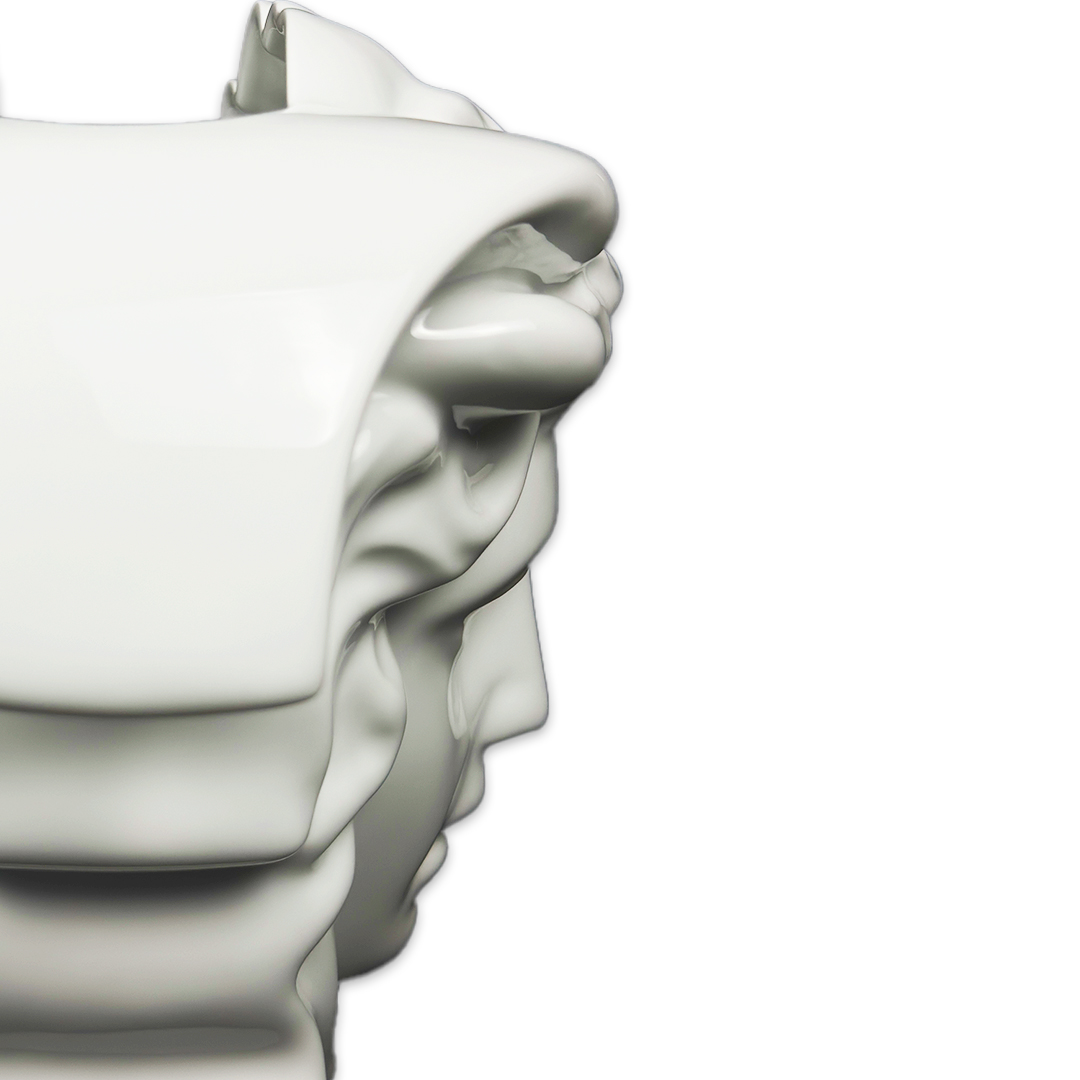 VASO VERSACE CABEÇA  MEDUSA GRANDE PORCELANA BRANCA