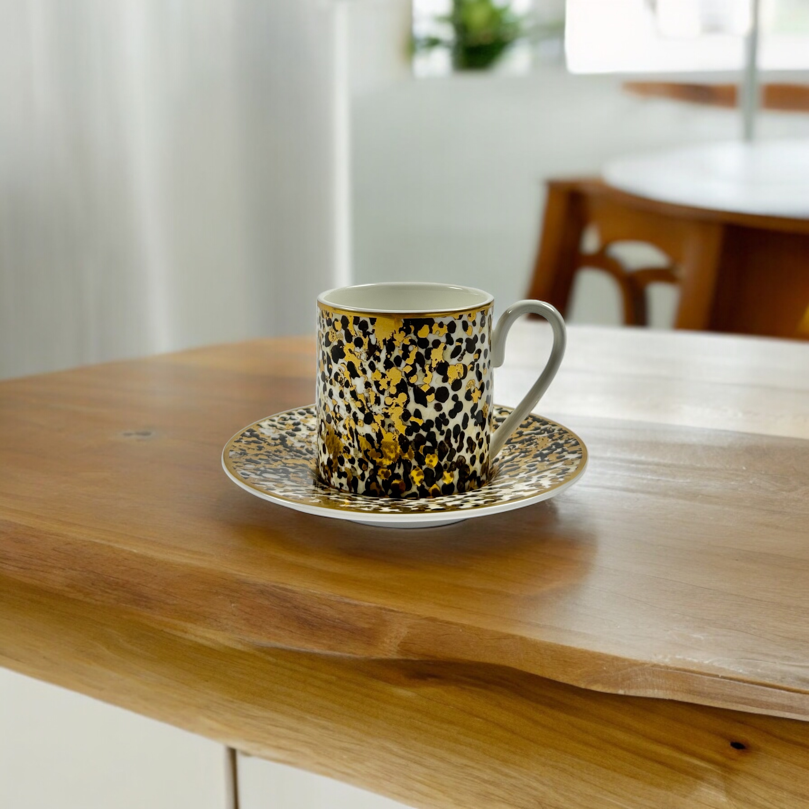 XICARA CAFE+PIRES CAMOUFLAGE PORCELANA ROBERTO CAVALLI JOGO 6 PEÇAS