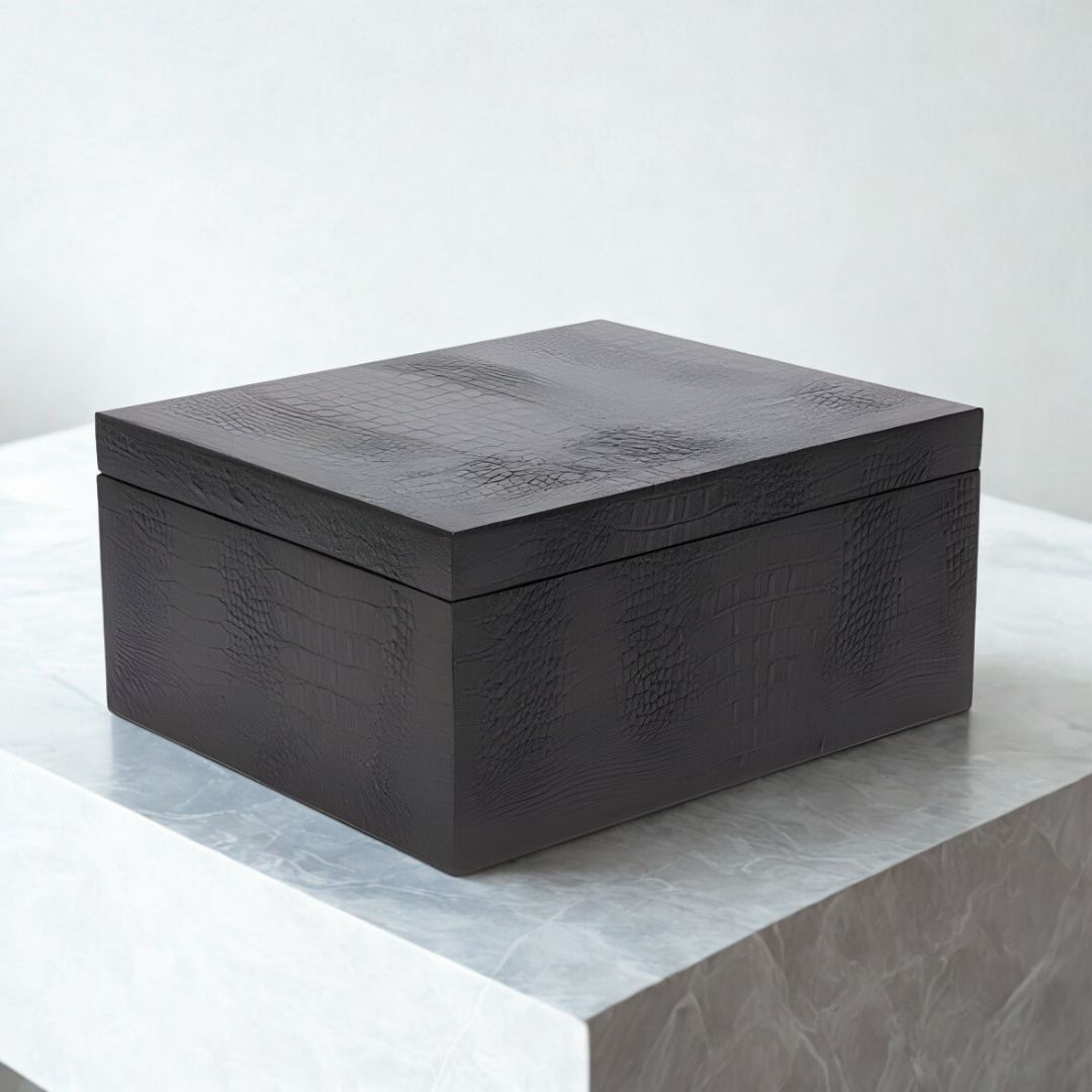 CAIXA DONNA EXOTICO MADEIRA PRETO MODALI DESIGN