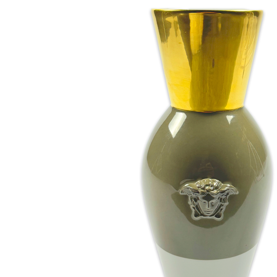 VASO VERSACE NYMPH GOLD TAUPE PORCELANA