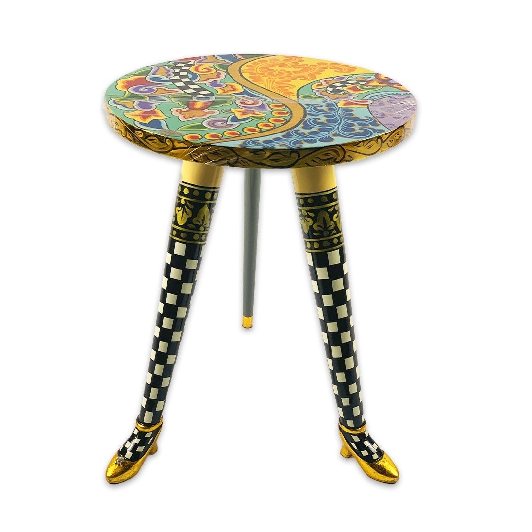 MESA LATERAL REDONDA LOLA MADEIRA TOMS DRAG