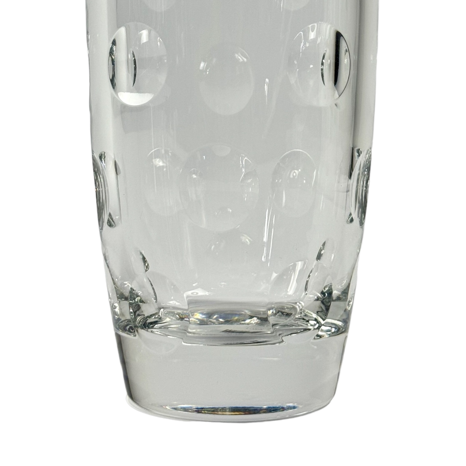 VASO TONNEAU  PASTILLE  CRISTAL TRANSPARENTE 