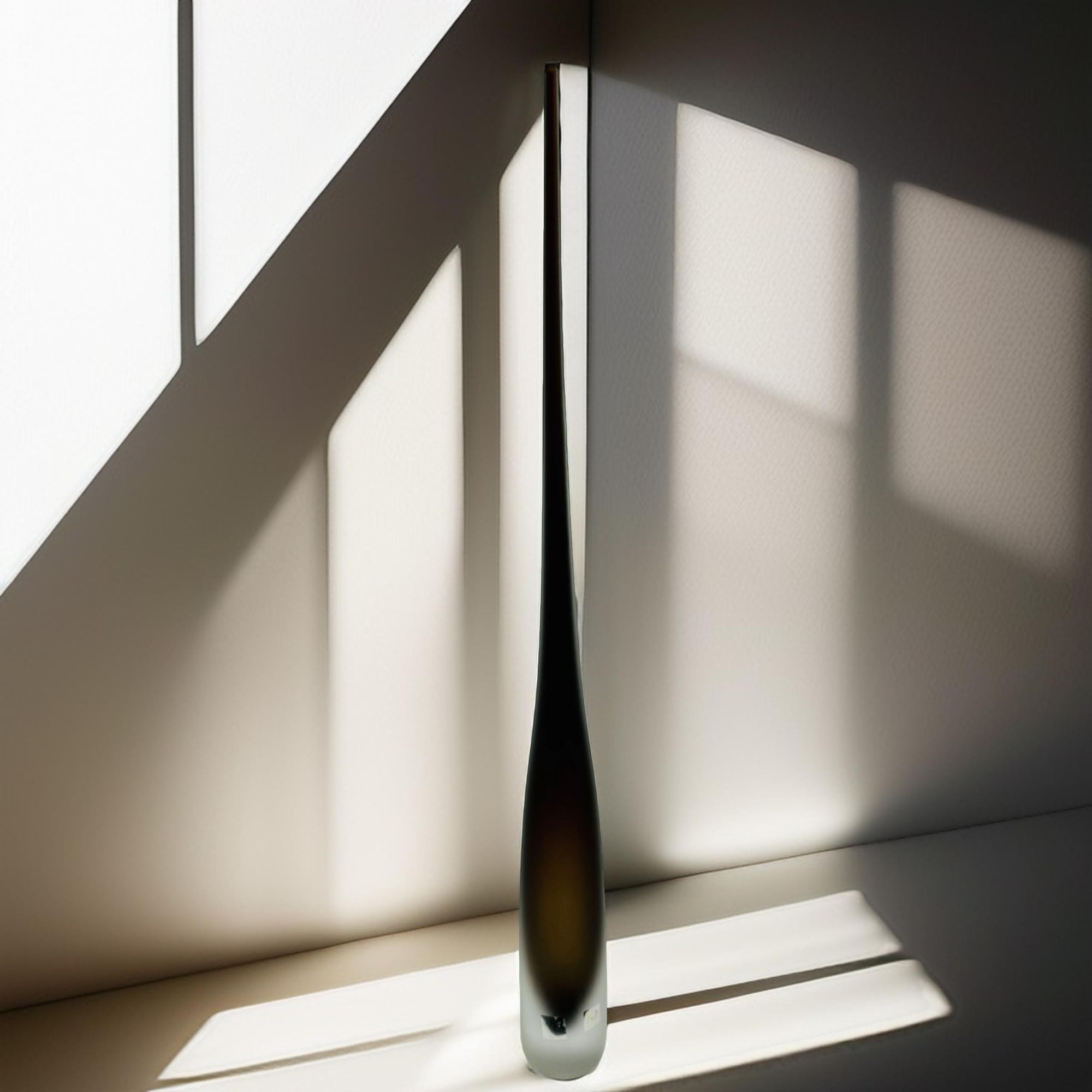 VASO FLUTE CRISTAL VERMELHO/ACO FOSCO