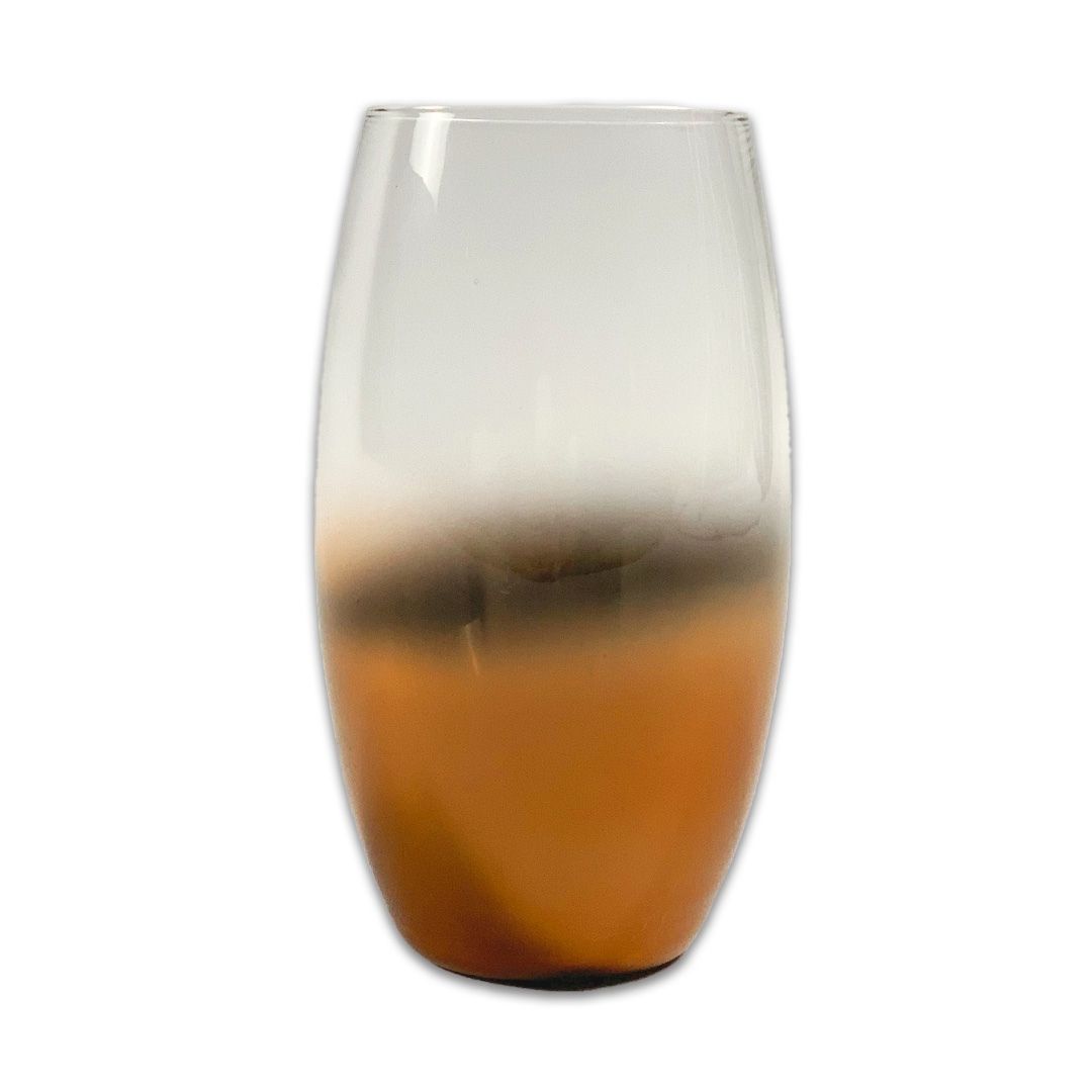 COPO ALTO VIDRO TRANSPARENTE C/DETALHE COBRE MODALI DESIGN JOGO 6 PECAS