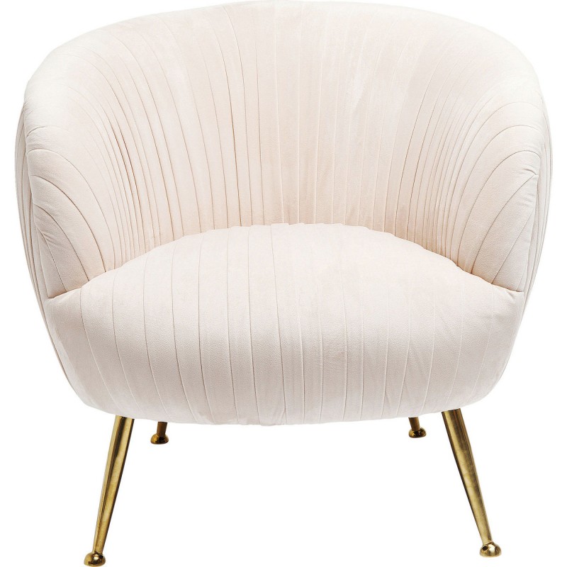 POLTRONA PERUGIA VELUDO BEGE x