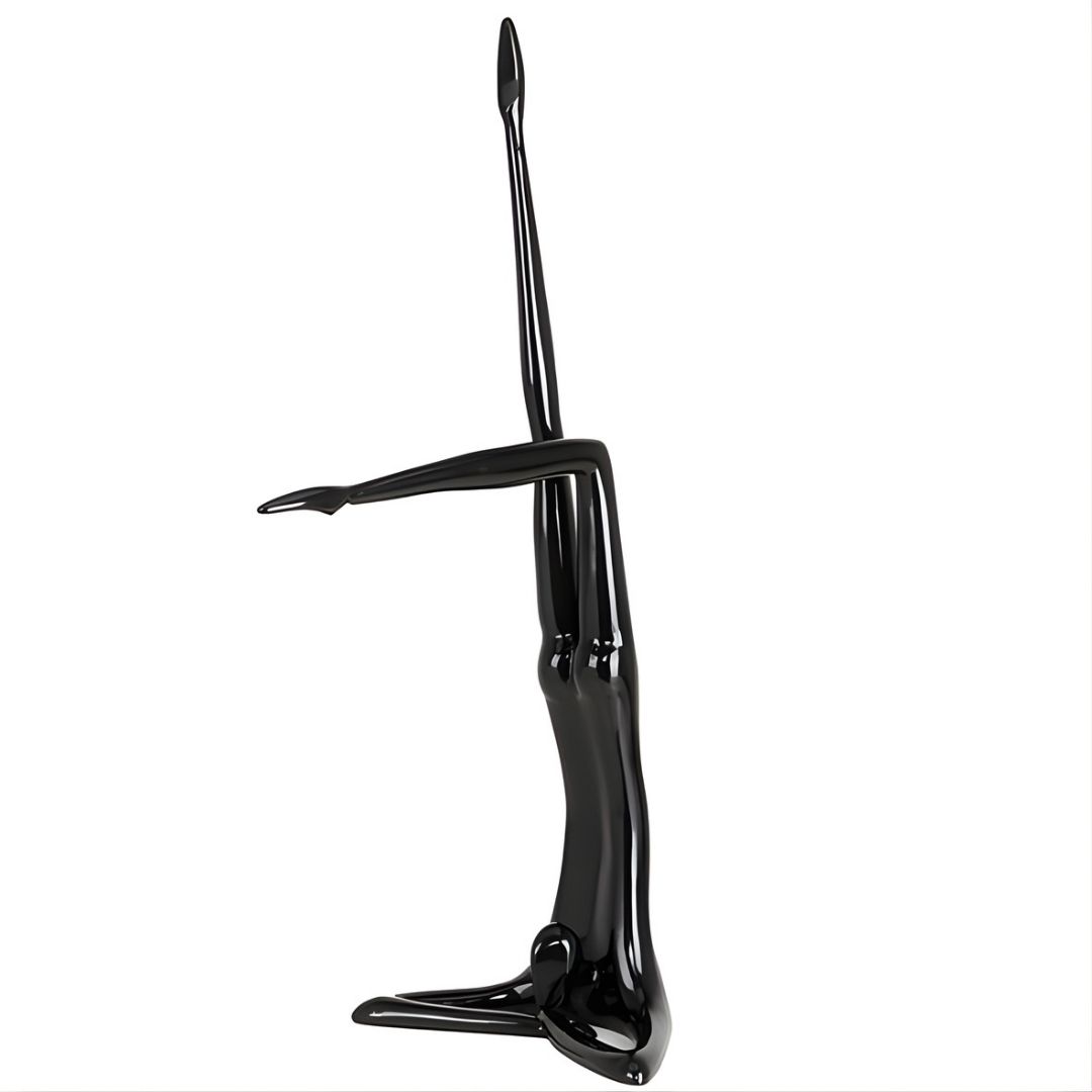 ESCULTURA JADE GDE RESINA PRETA MODALI DESIGN