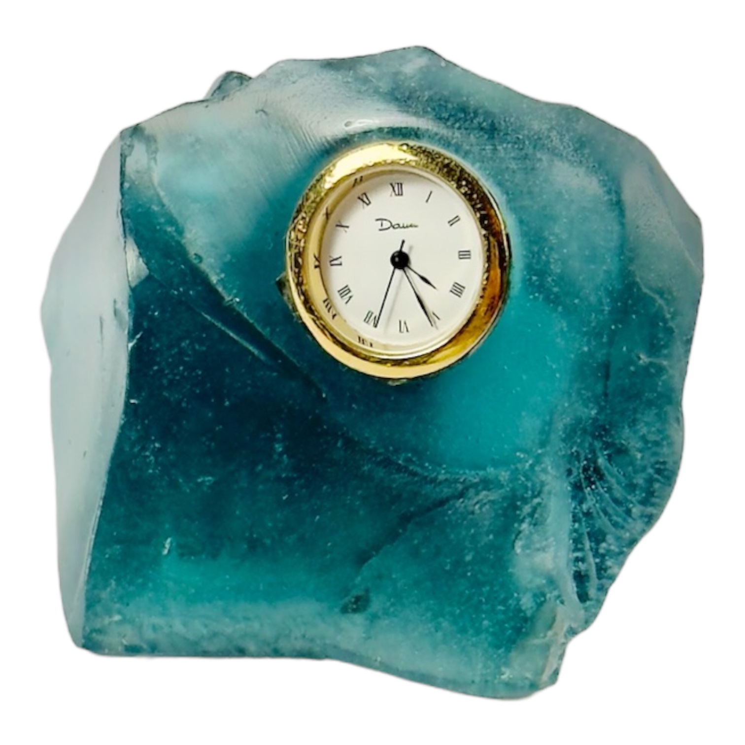 RELOGIO MESA ROCHE CRISTAL VERDE DAUM