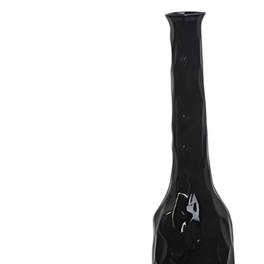 GARRAFA DECORATIVA GRANDE RESINA PRETA MODALI DESIGN