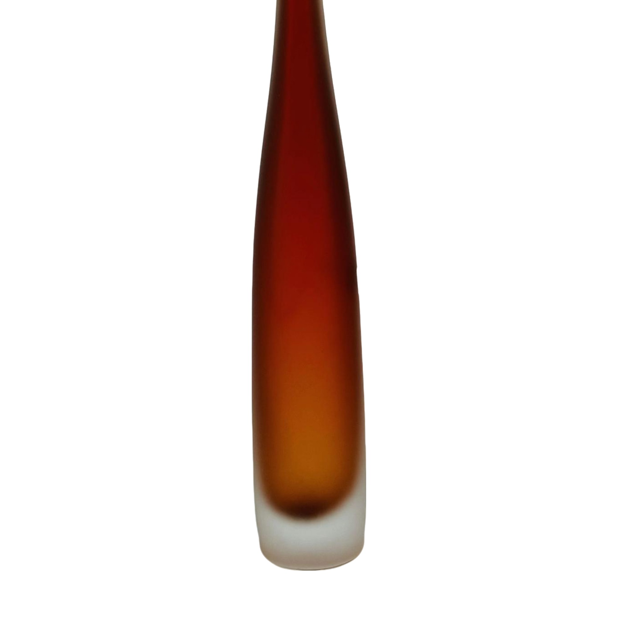 VASO FLUTE CRISTAL VERMELHO/AMBAR FOSCO