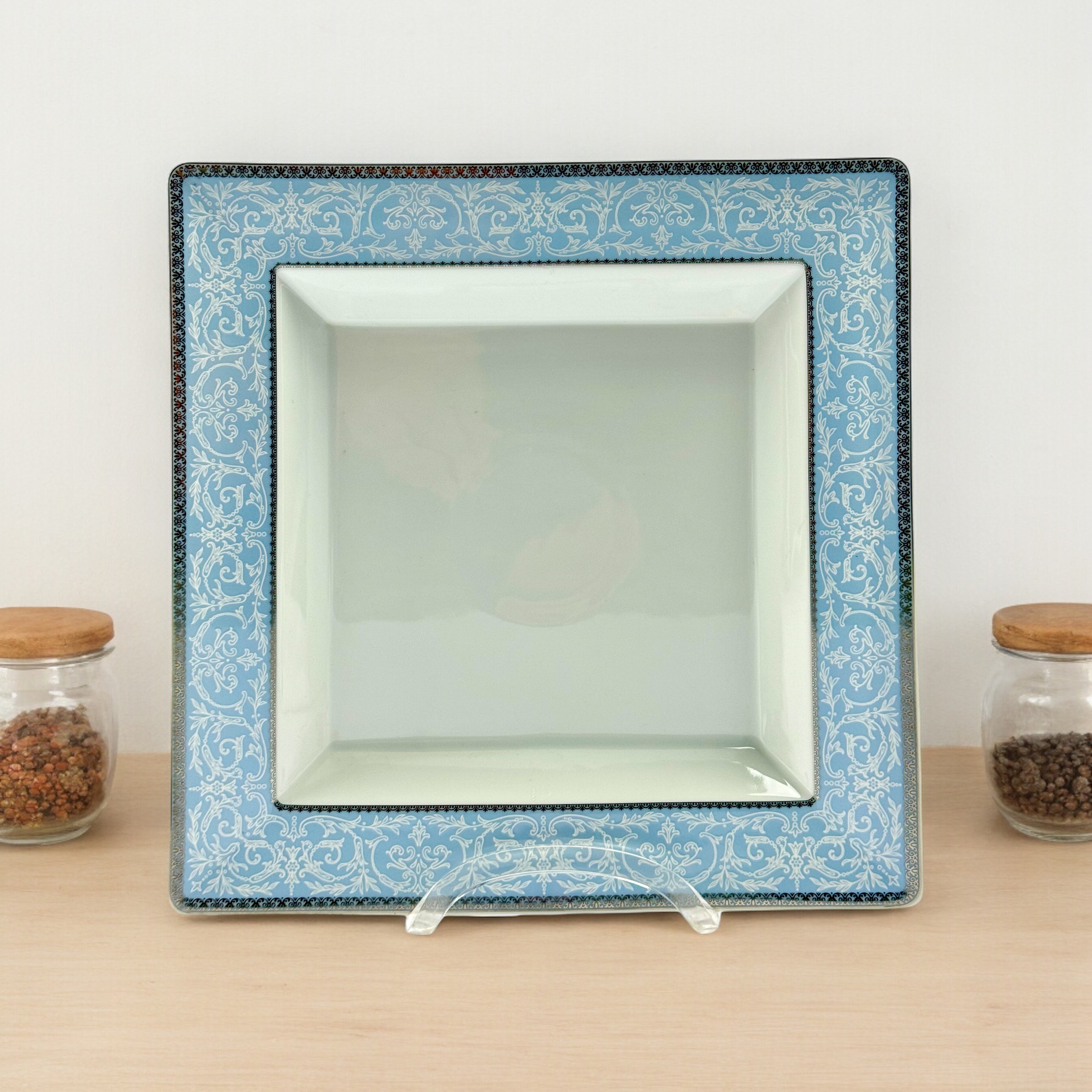 CENTRO MESA QUADRADO PRINCESS BLUE PORCELANA ROSENTHAL