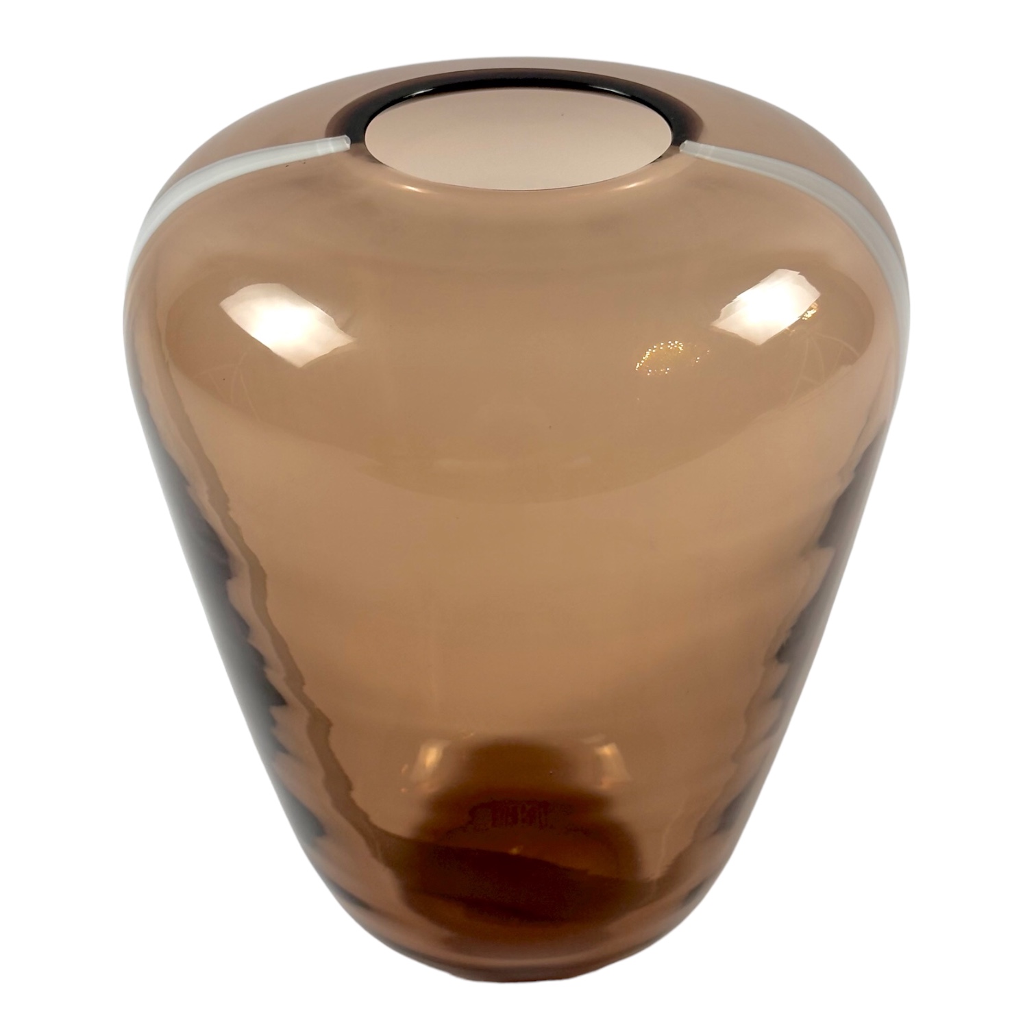 VASO ALTO PASTELLO CRISTAL TABACO/BRANCO FORMIA