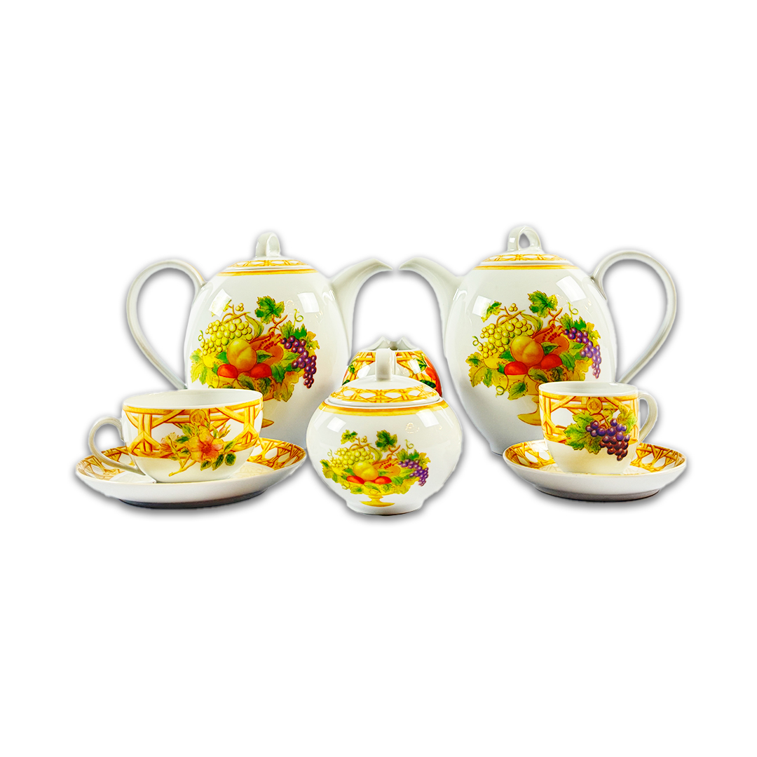 XICARAS CHÁ+CAFÉ+PIRES TUTTI FRUTTI PORCELANA CHRISTIAN DIOR JOGO 16 PEÇAS