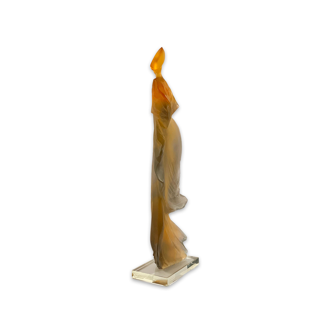 ESCULTURA LUNA FABIENNE CAMPELLI EM CRISTAL DAUM