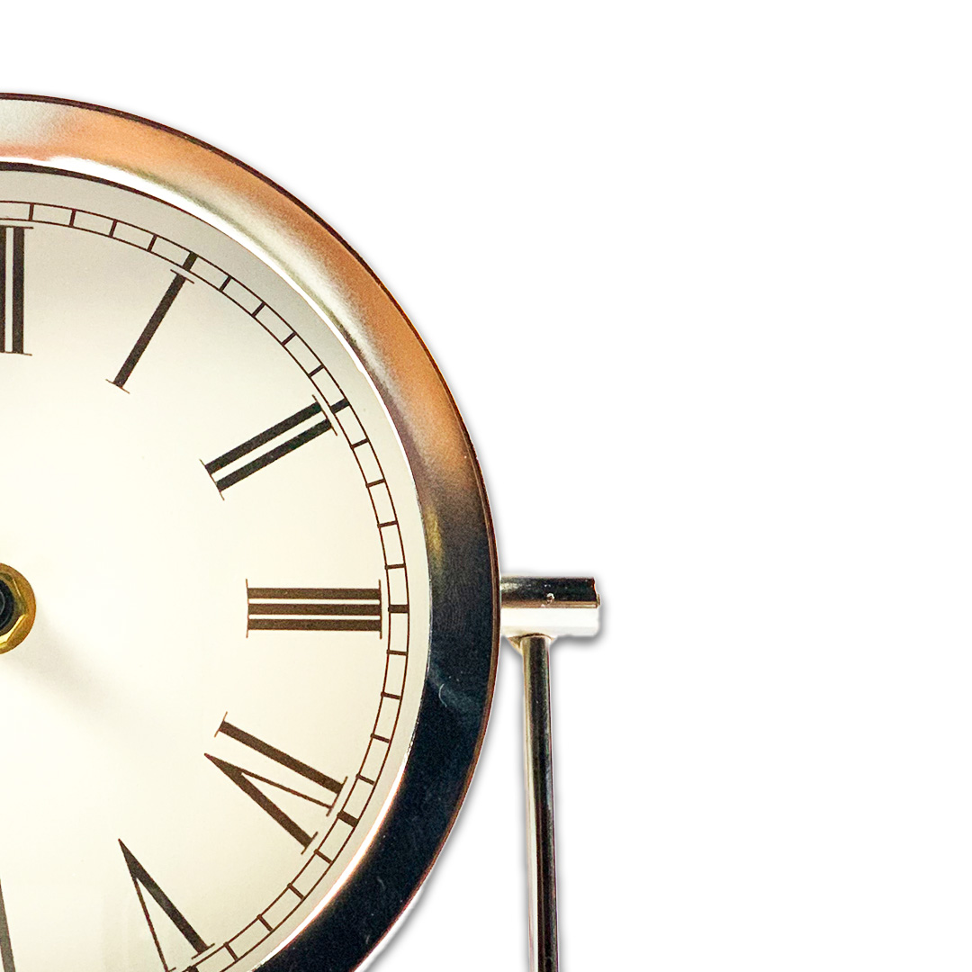 RELOGIO DE MESA SHORTY PRATEADO MODALI DESIGN