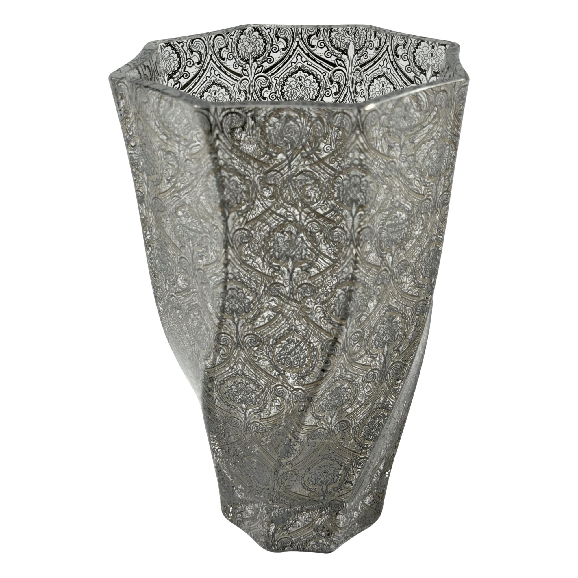 VASO HEXAGONAL DUPONT CRISTAL/PRATEADO A CASA K