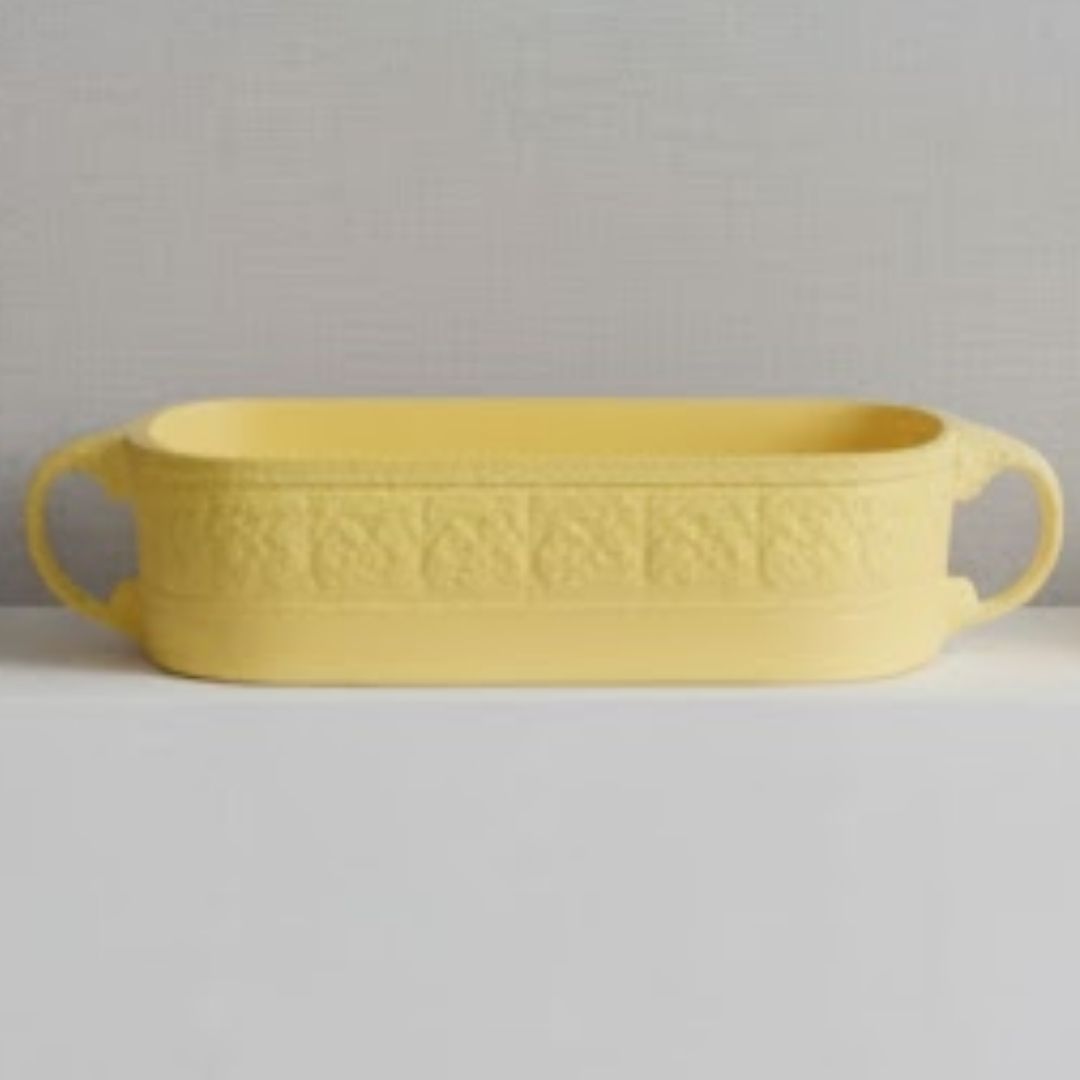 CENTRO MESA/FLOREIRA MACARON RESINA AMARELO MODALI DESIGN