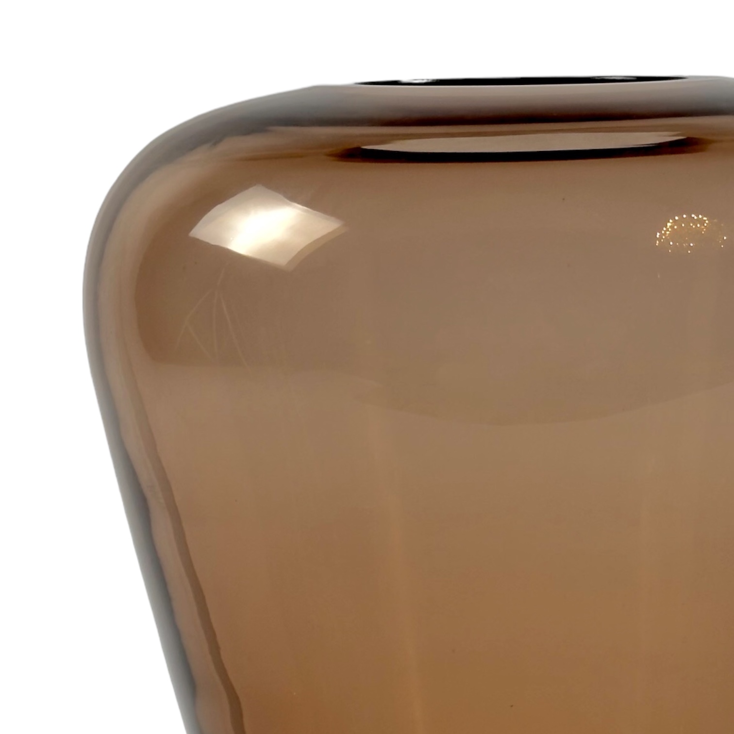 VASO ALTO PASTELLO CRISTAL TABACO/BRANCO FORMIA