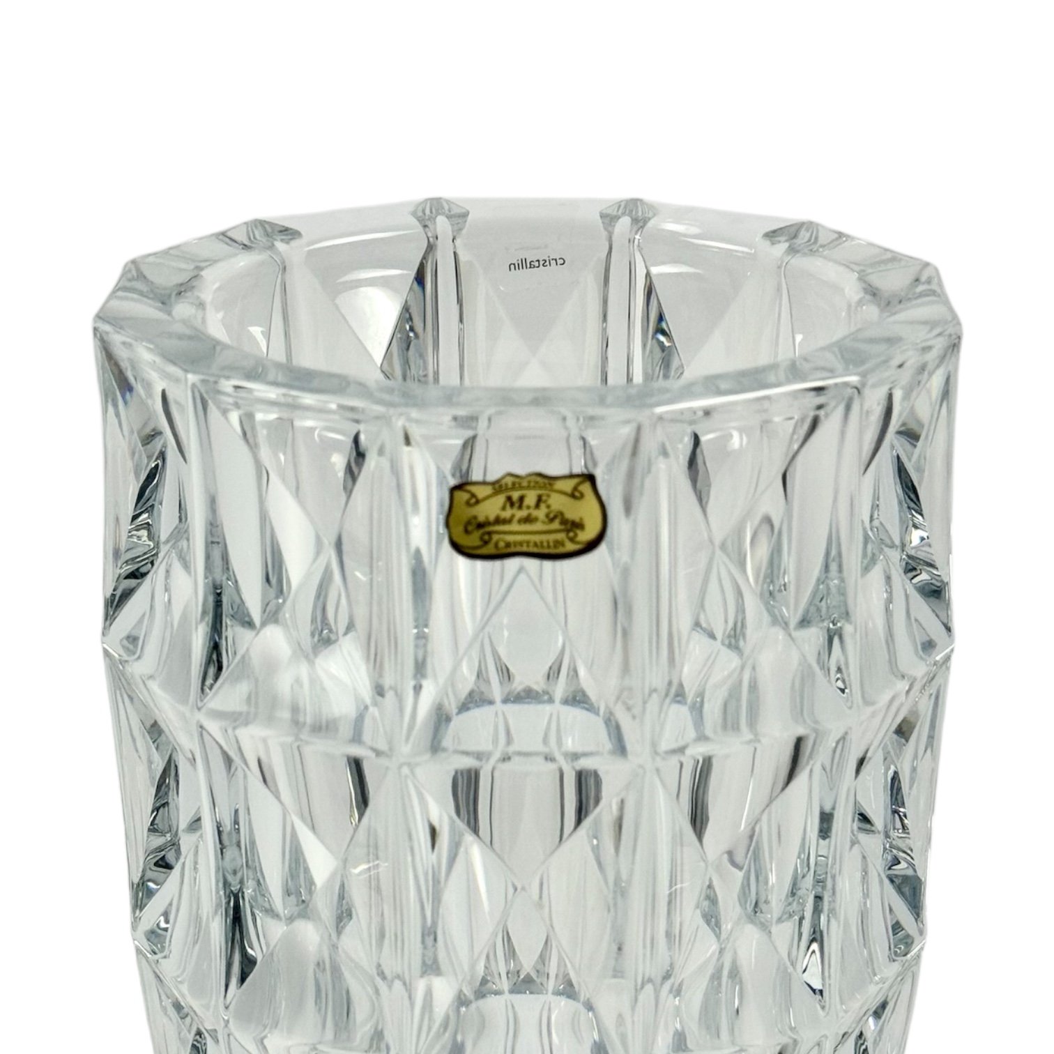 VASO DIAMANTE CRISTAL TRANSPARENTE
