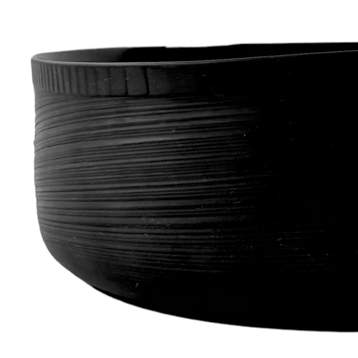 CENTRO MESA PAPYRUS RELIEF PORCELANA PRETO ROSENTHAL