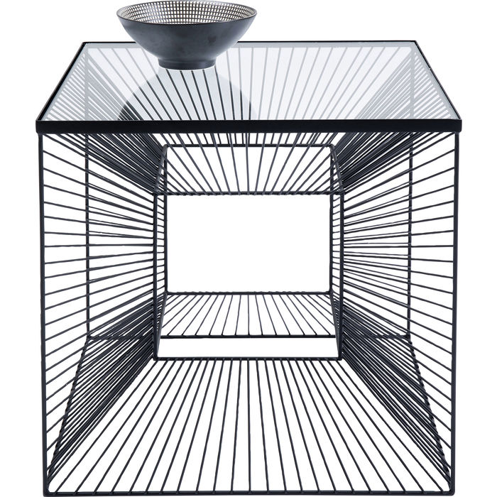 MESA LATERAL DIMENSION METAL PRETO 