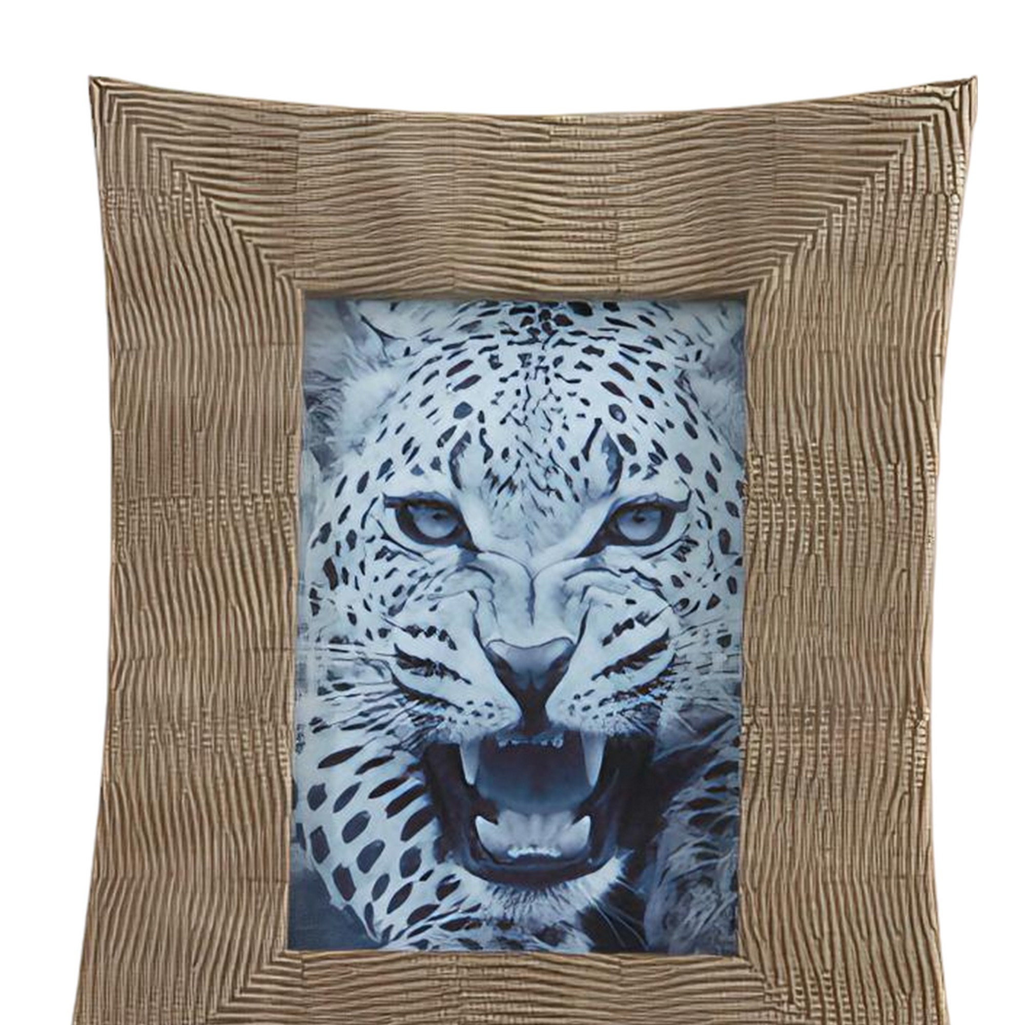 PORTA RETRATO PONTUDO JACQUE COURO FOTO 10X15 MODALI DESIGN