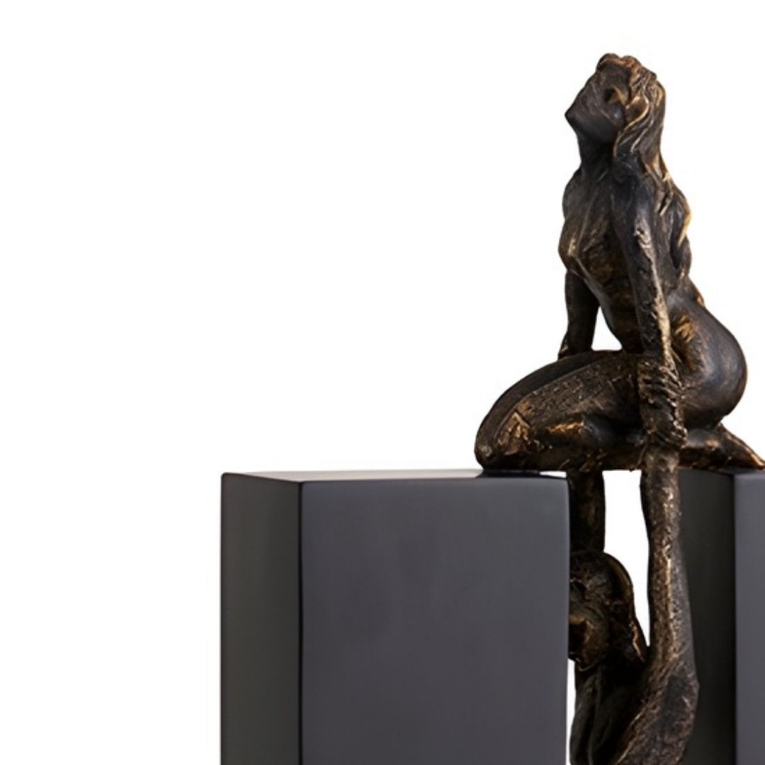 CENTRO MESA CLASSIC RESINA DOURADO/BRANCO MODALI DESIGN