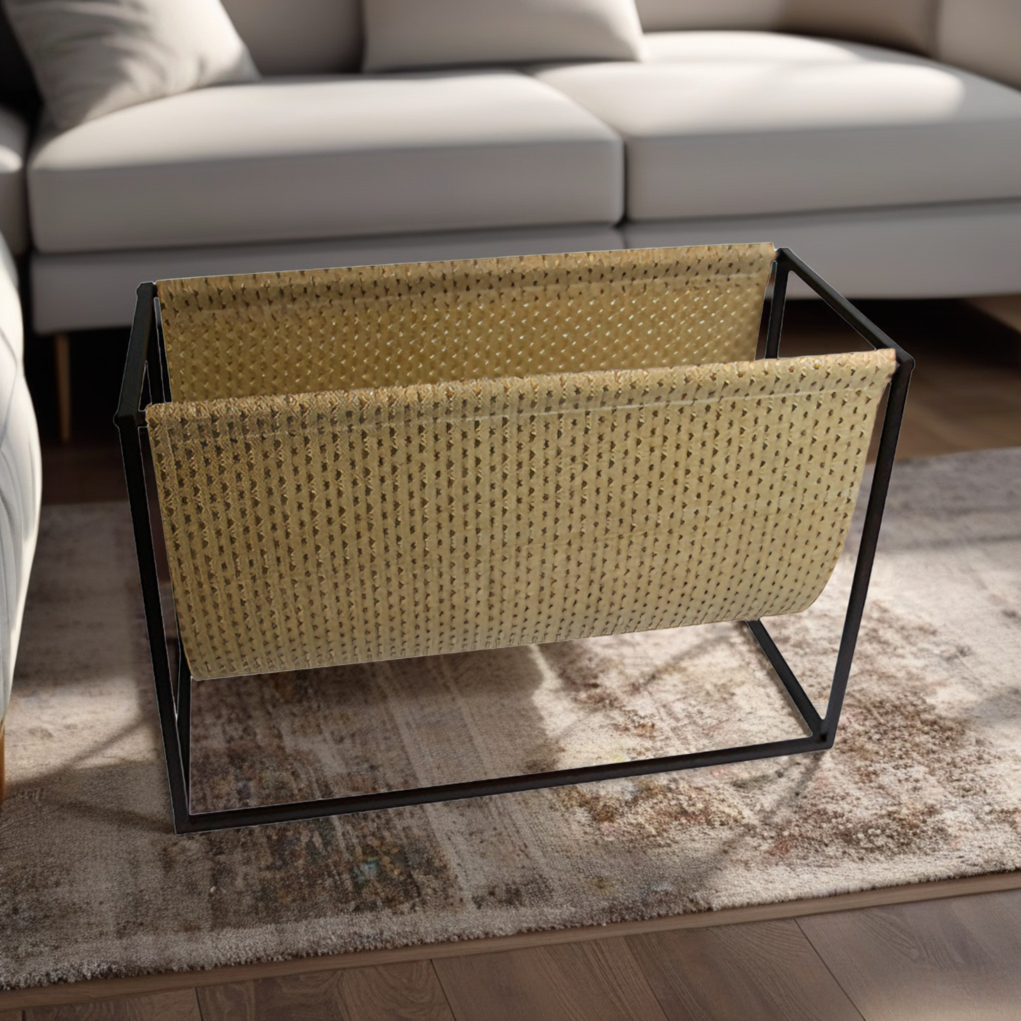 REVISTEIRO TELA COURO MARROM CLARO MODALI DESIGN