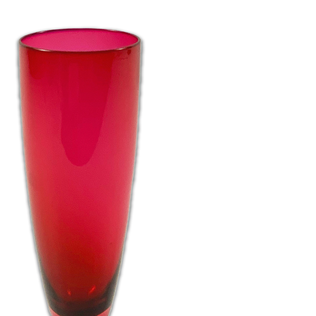 TACA VERTIGO CHAMPANHE CRISTAL VERMELHO SEVRES JOGO 6 PEÇAS