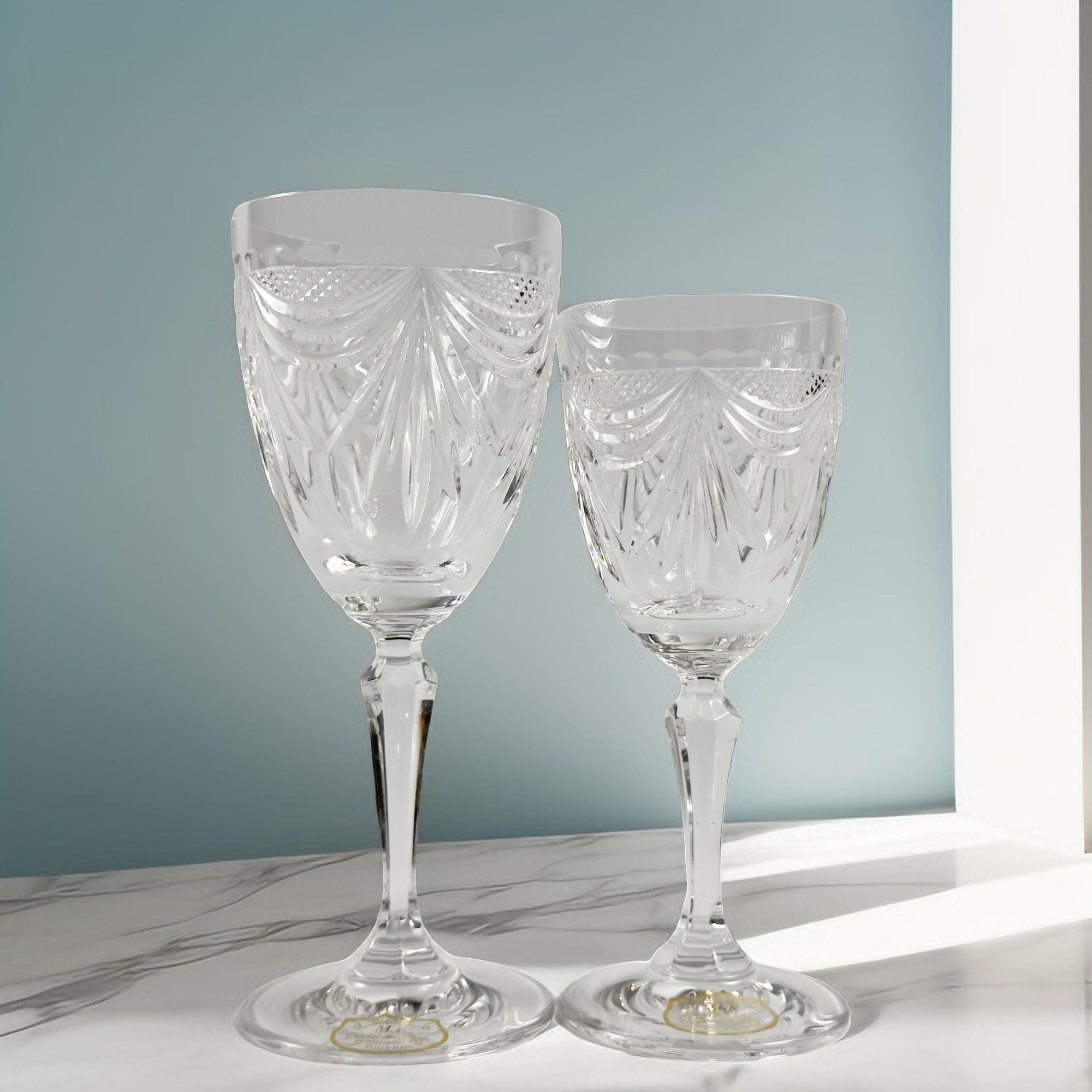 TAÇA  GERARD JOGO 12 PEÇAS AGUA/VINHO CRISTAL TRANSPARENTE 