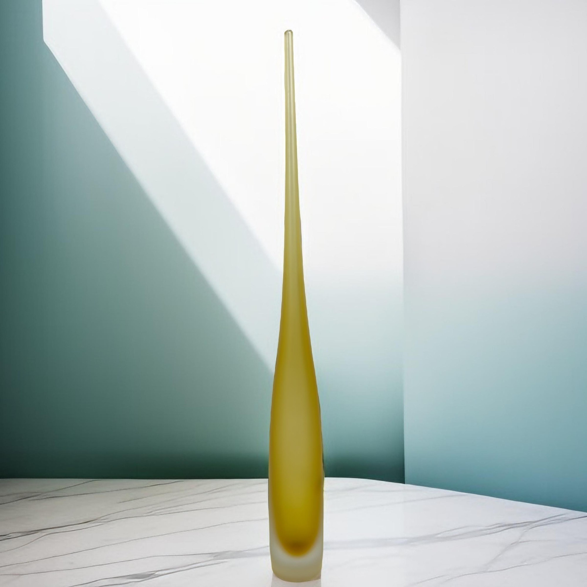 VASO FLUTE CRISTAL  AMBAR FOSCO